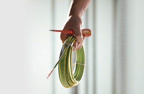 Holding a bundle of electric wire