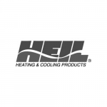 AHEIL Heating & Cooling Products logo in gray on a white background