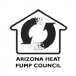 Arizona Heat Pump Council logo with a house outline and circular arrows