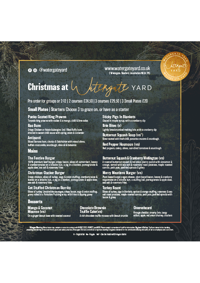 Watergate Yard, Sleaford Bar, Restaurant & Music Venue About Us