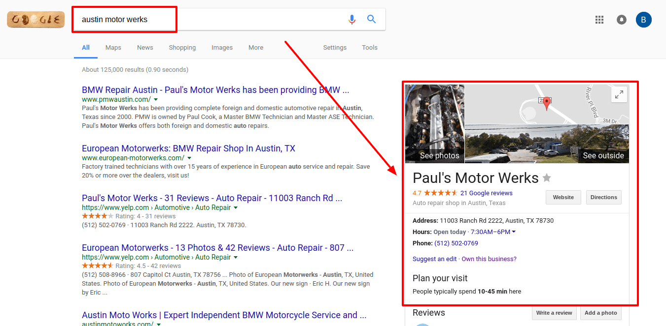 how to find your google my business listing