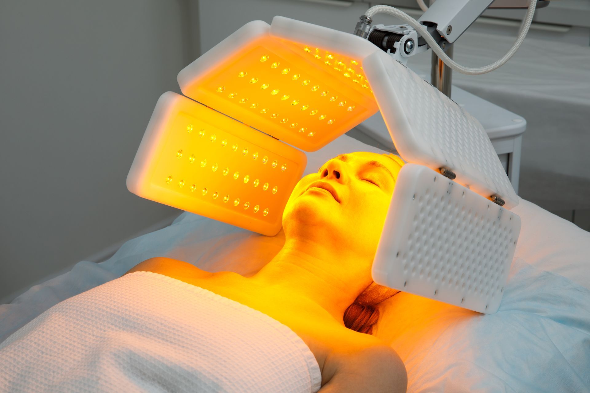 A woman is getting ready for Morpheus8 treatment.