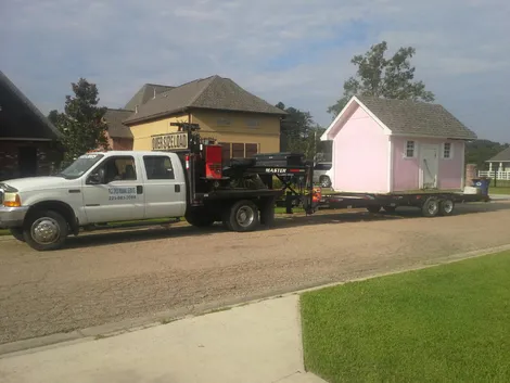 Pink Shed — Denham Springs, LA — TIC’s Shed Moving Service LLC
