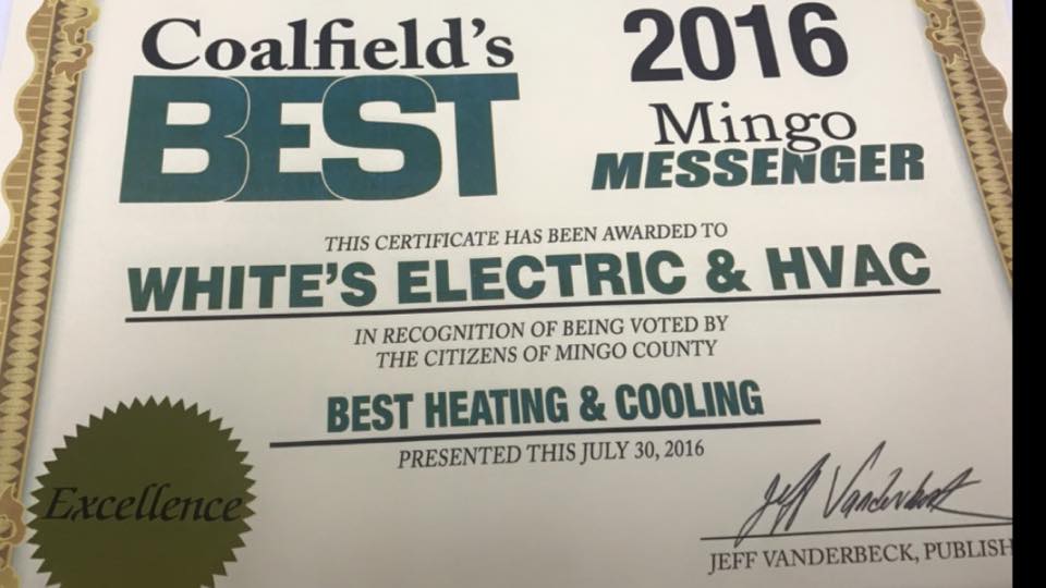 Repair Service — Certificate in Williamson, WV