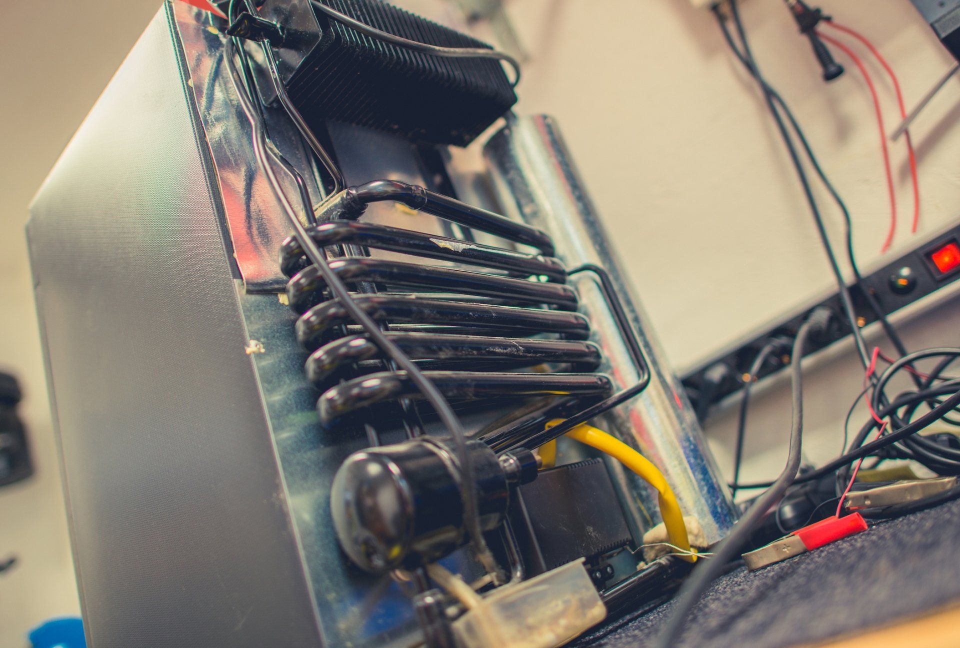 Technician Repairing Gas Furnace — Greenwood, SC — Hughes Heating & Cooling