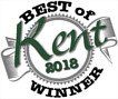 A logo for the best of kent 2018 winner.