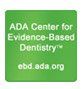 The ada center for evidence-based dentistry logo is green and white.