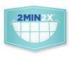 A logo for a company called 2min2x with a picture of a smile on it.