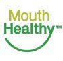 A logo for mouth healthy with a smile on it.