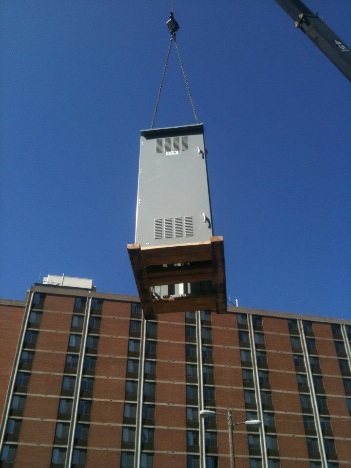 Lifting electrical panel — Saint Louis, MO — Southwestern Electric Company Inc.