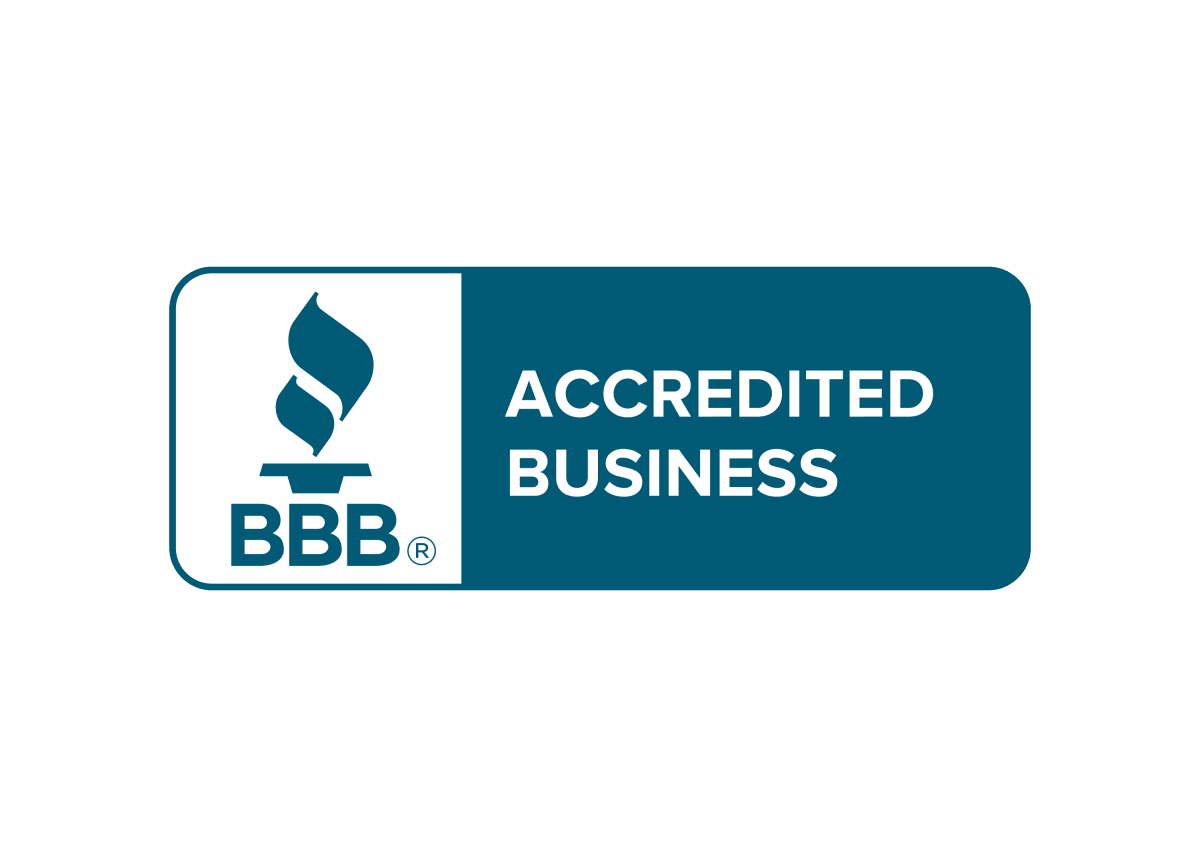 BBB Accredited Business blue and white badge logo