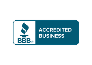 BBB Accredited Business blue and white badge logo