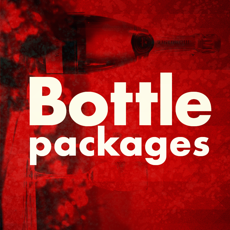 A red background with the words bottle packages on it