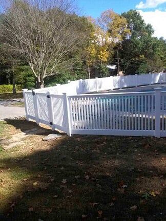 White vinyl fence — Closeboard Fence Panels in Bridgewater, MA