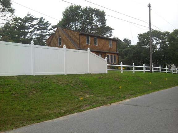 White vinyl fencing — Fencing supplies in Bridgewater, MA