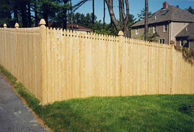 Tall wooden fence — Fencing supplies in Bridgewater, MA