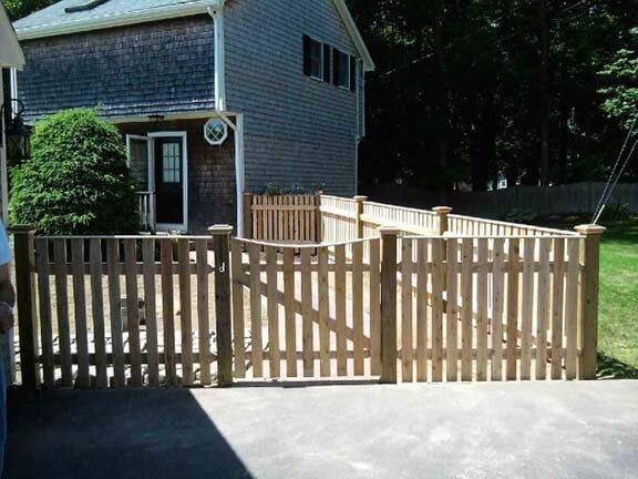 Simple wood fence — Gravel Boards in Bridgewater, MA
