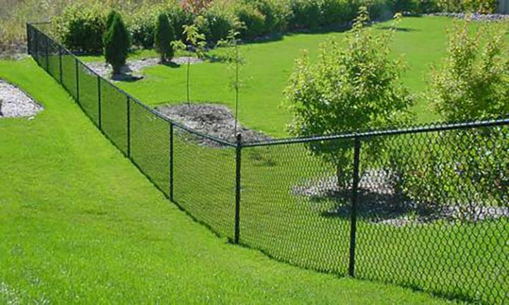 Black chainlink fence — Closeboard Fence Panels in Bridgewater, MA