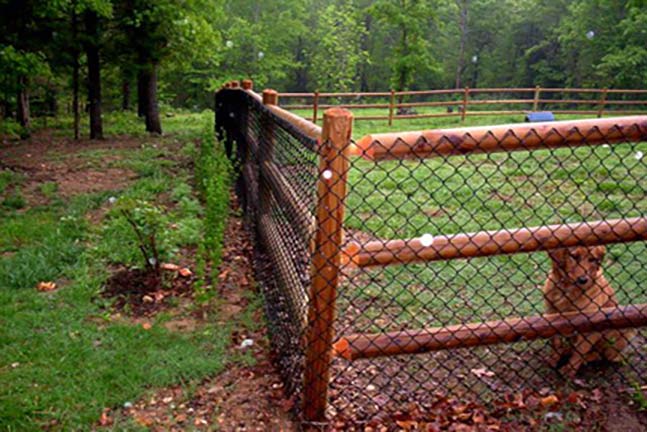 Net wooden chain link fence — Fence panels in Bridgewater, MA