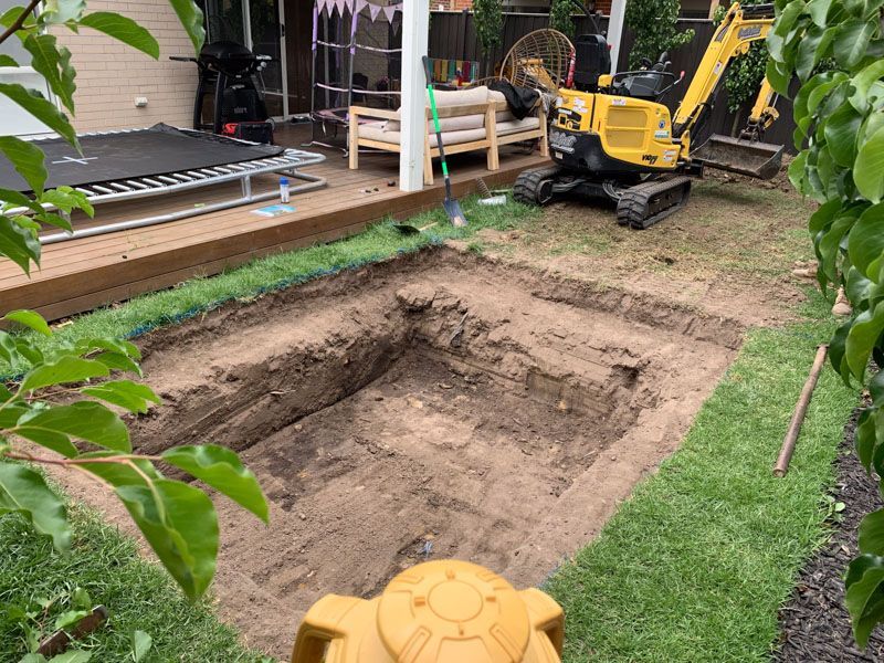 Swimming pool excavation