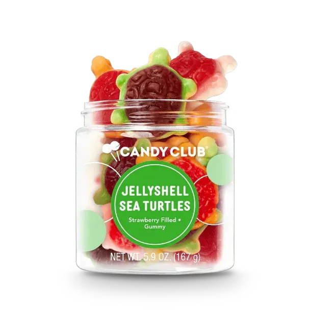 Candy club jellyshell sea turtles strawberry filled gummy