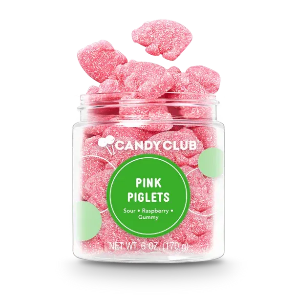 Candy club pink piglets sour raspberry gummy