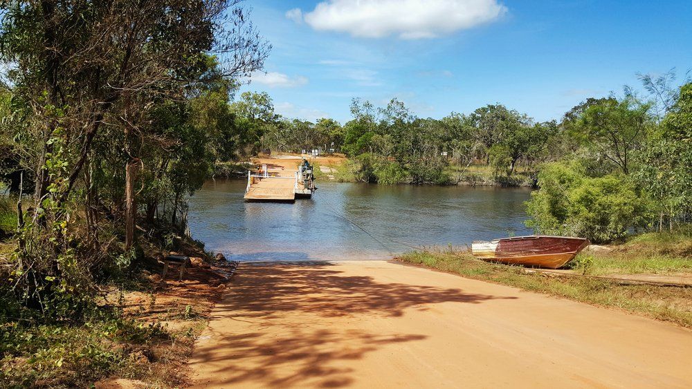 Jardine River Ferry In The Remote Part Of Far North Queensland Australia — Tagalong Tours in Cairns, QLD