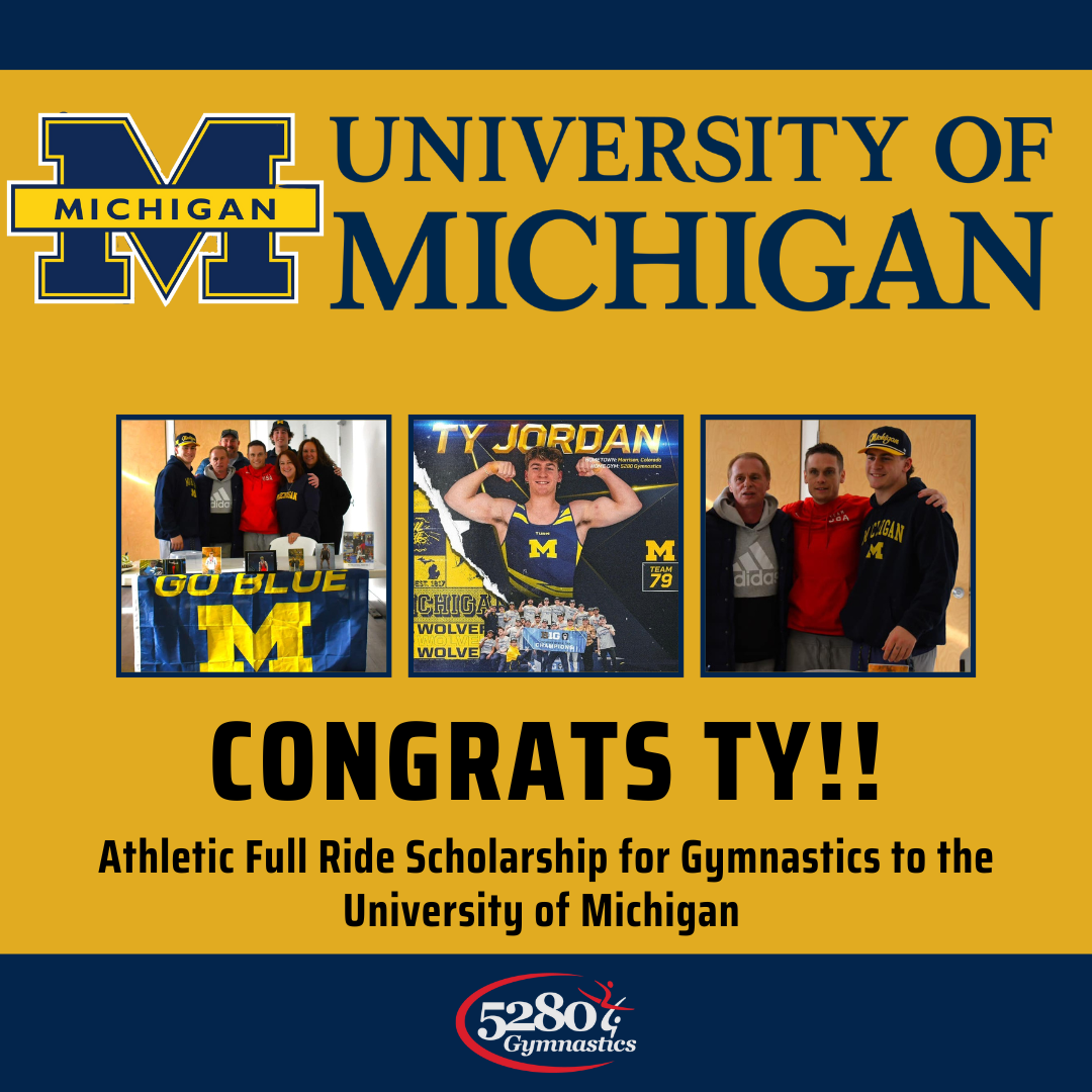 University of michigan athletic full ride scholarship for gymnastics to the university of michigan