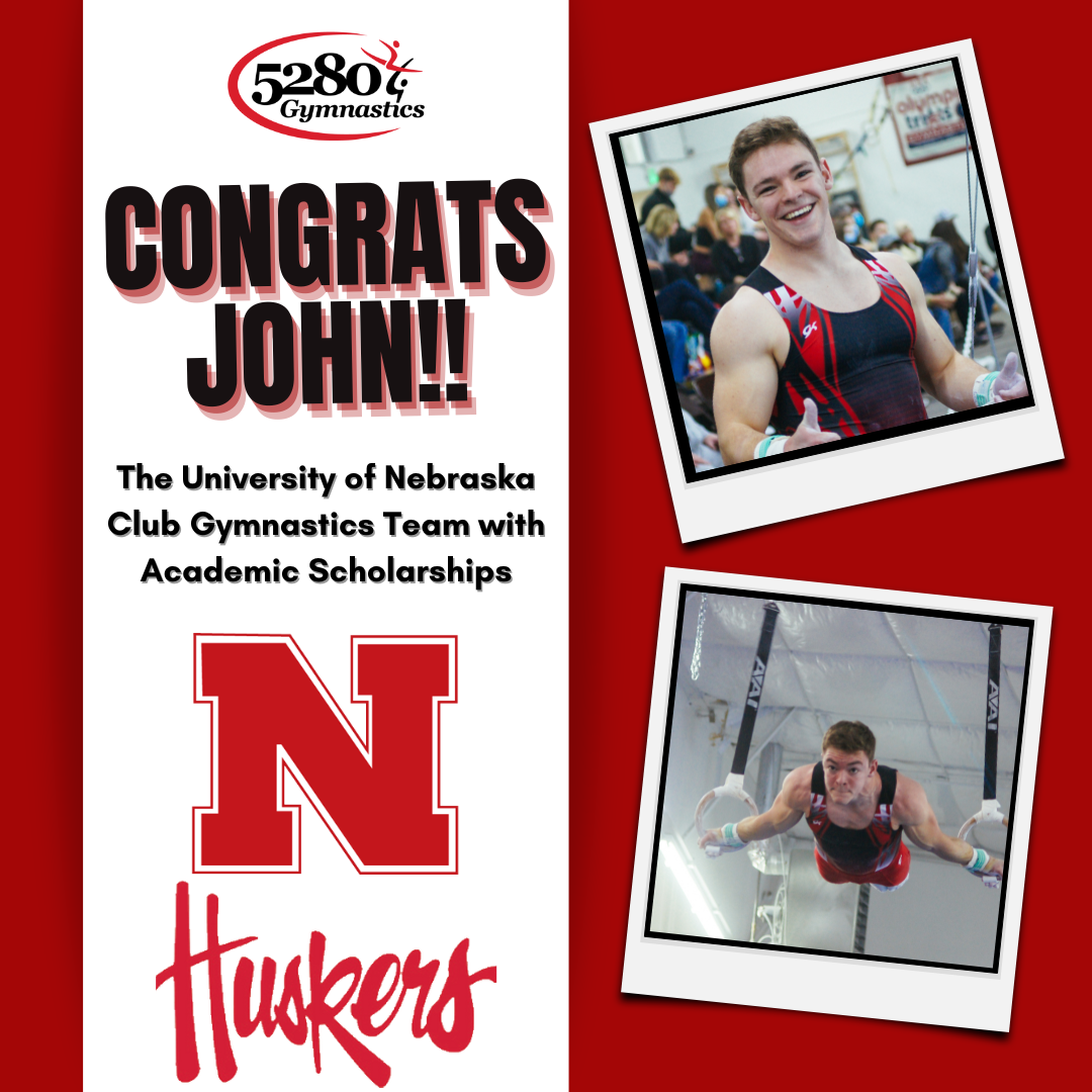 Congratulations john the university of nebraska club gymnastics team with academic scholarships