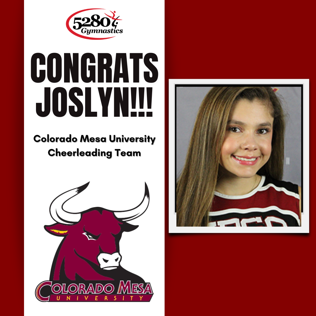 Congratulations joslyn from colorado mesa university cheerleading team