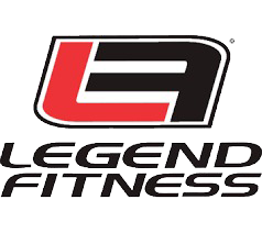 The Legend Fitness logo, featuring a stylized red and black "LF" icon above the brand name in black text.