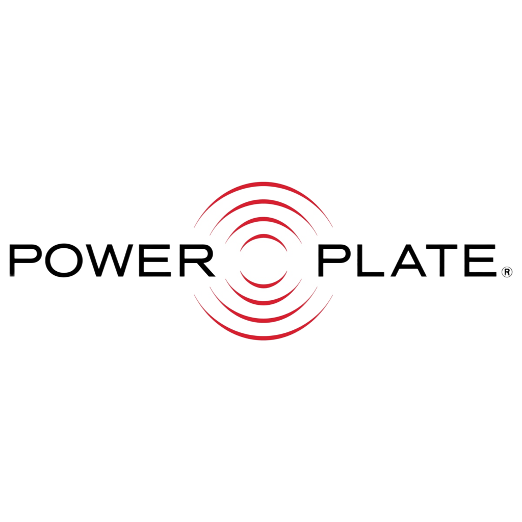 The Power Plate logo features the text 