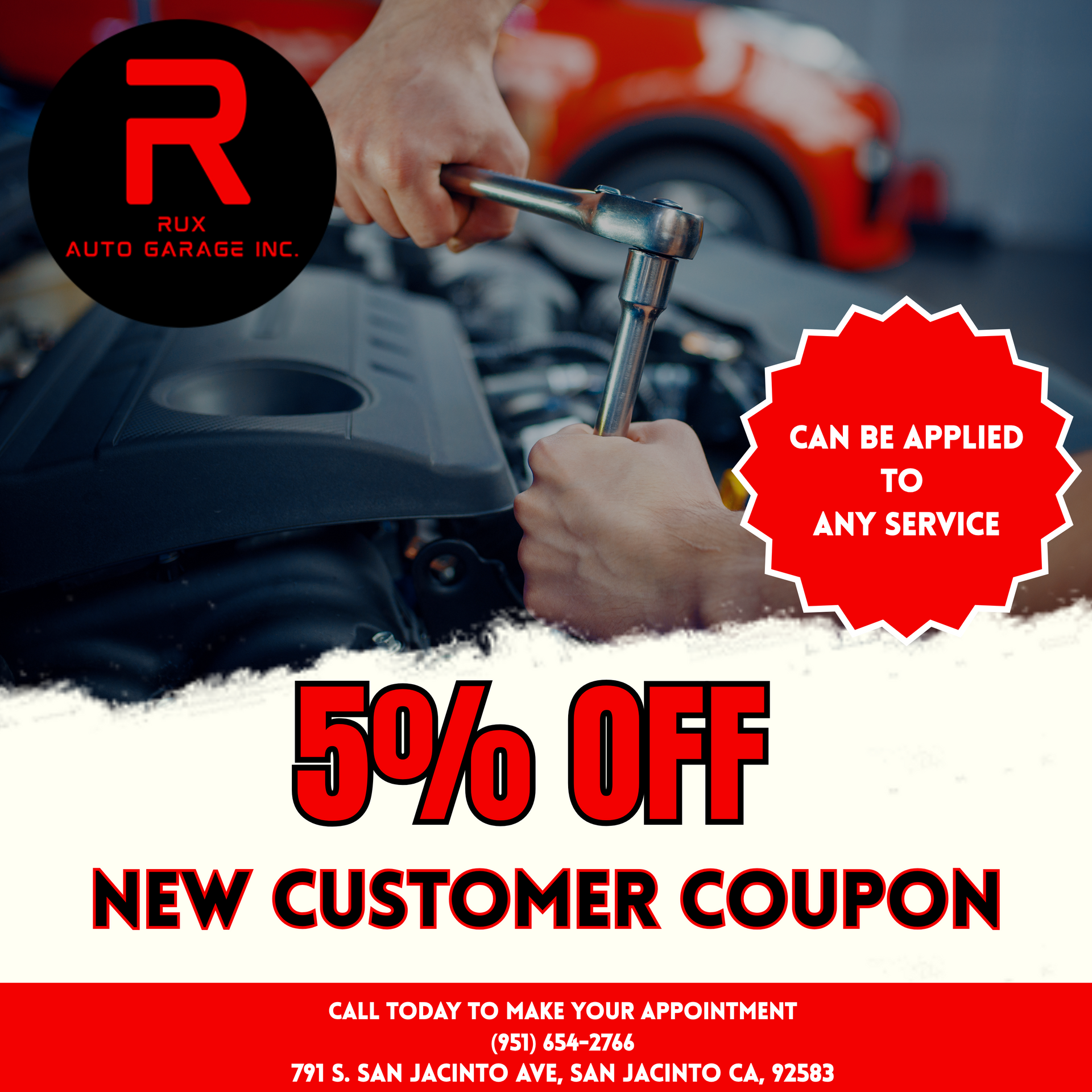 5% OFF NEW CUSTOMER COUPON