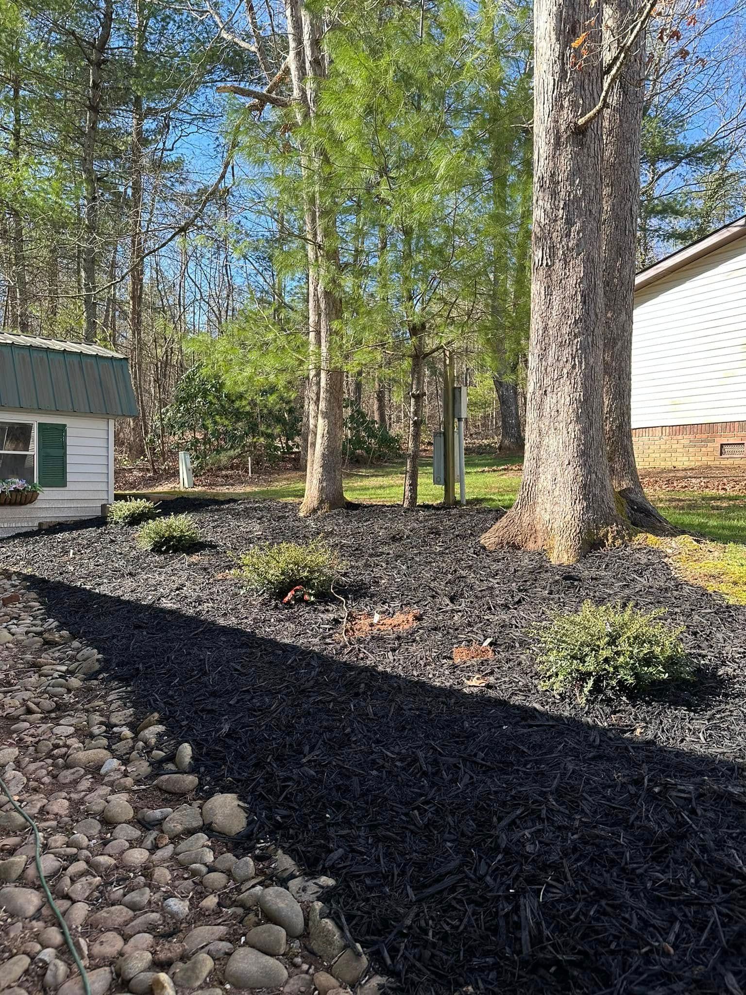 A mobile home with a large deck and a sign that says mcmurray