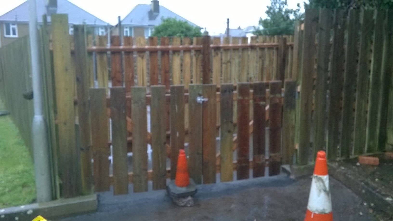 wooden fencing