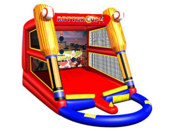 A bouncy house that says buttercup on it