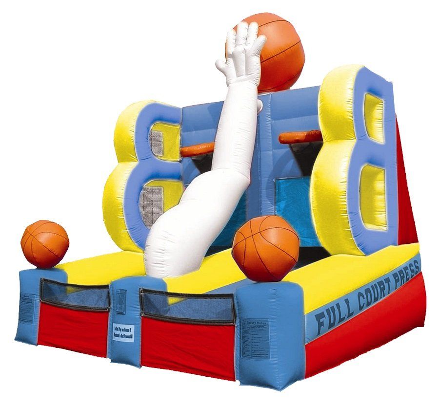 An inflatable basketball game called full court hoops
