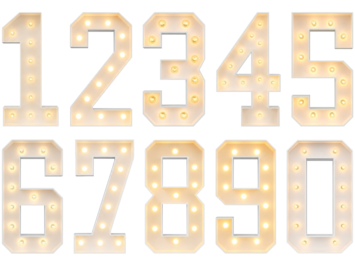 Light Up Marquee Numbers Rental New York City Bronx Manhattan Bronx Queens Long Island Nassau County 01