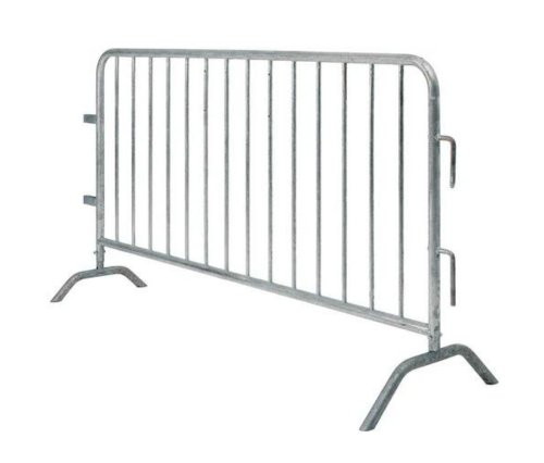 A metal barrier on a white background that looks like a radiator.