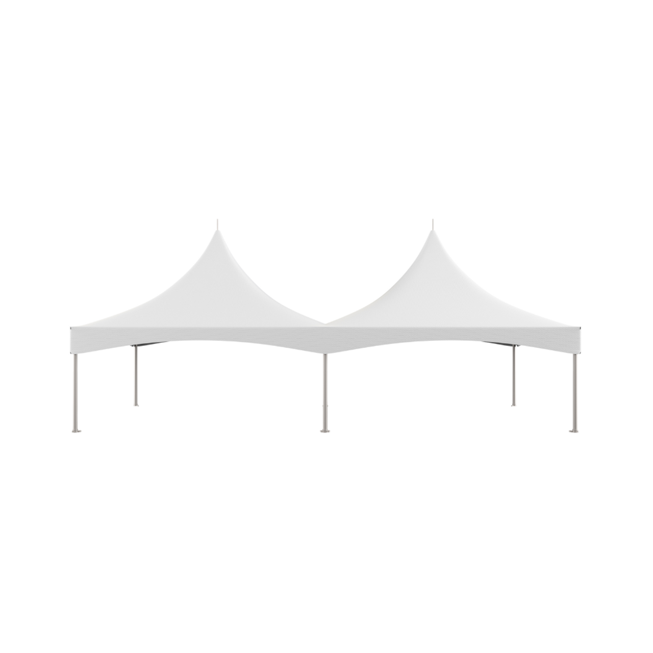 A white tent is sitting on top of a white surface.