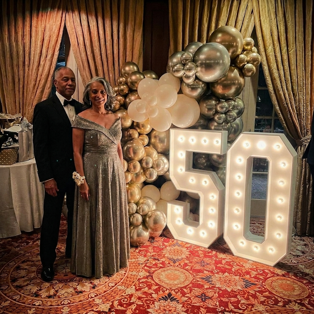 Wedding Anniversary Light Up Marquee Numbers Rental New York City Bronx Manhattan Bronx Queens Long Island Nassau County
