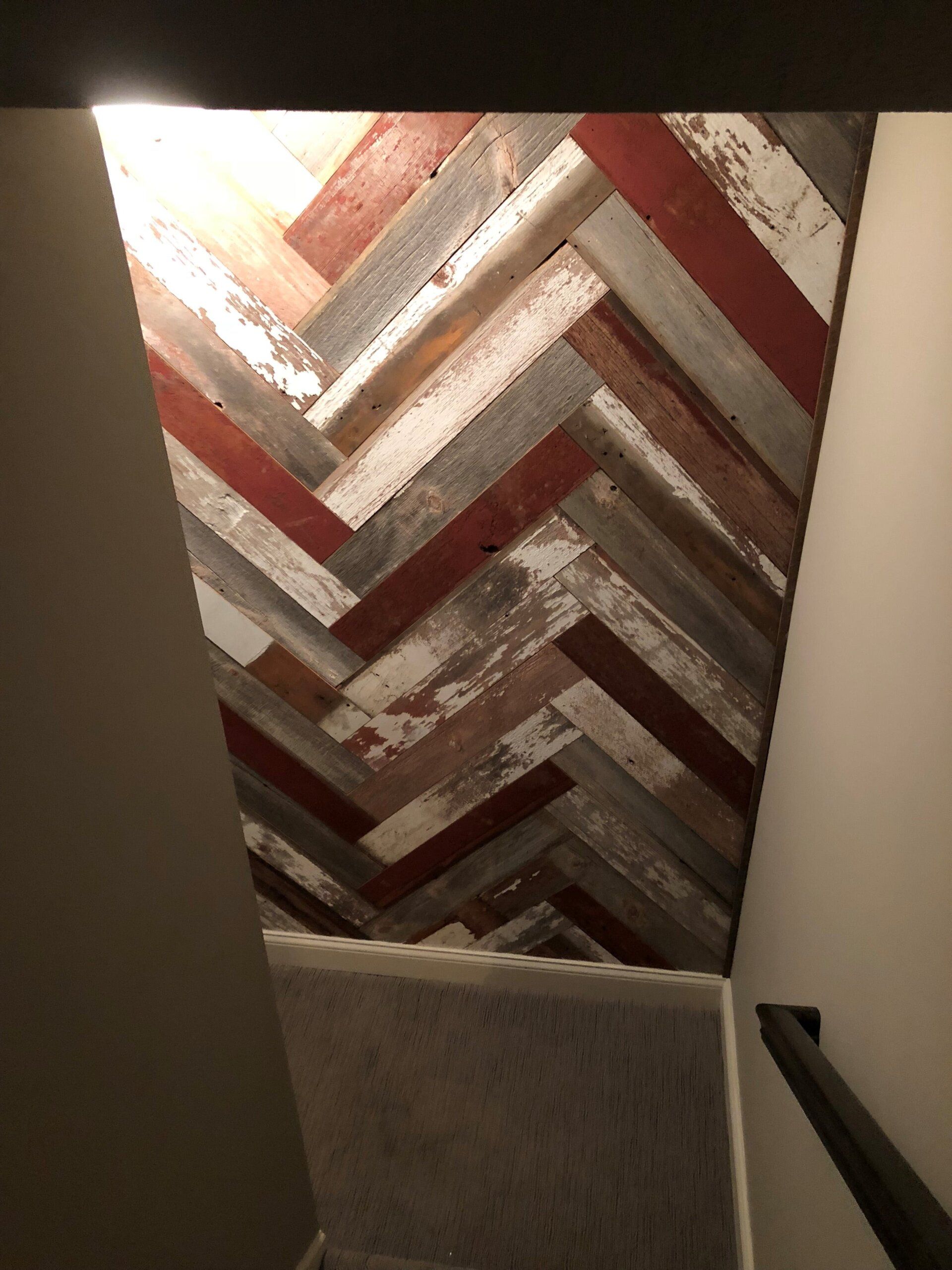 Wall with Wooden Tiles — Lakeville, MN — T.K. Painting & Decorating, LLC