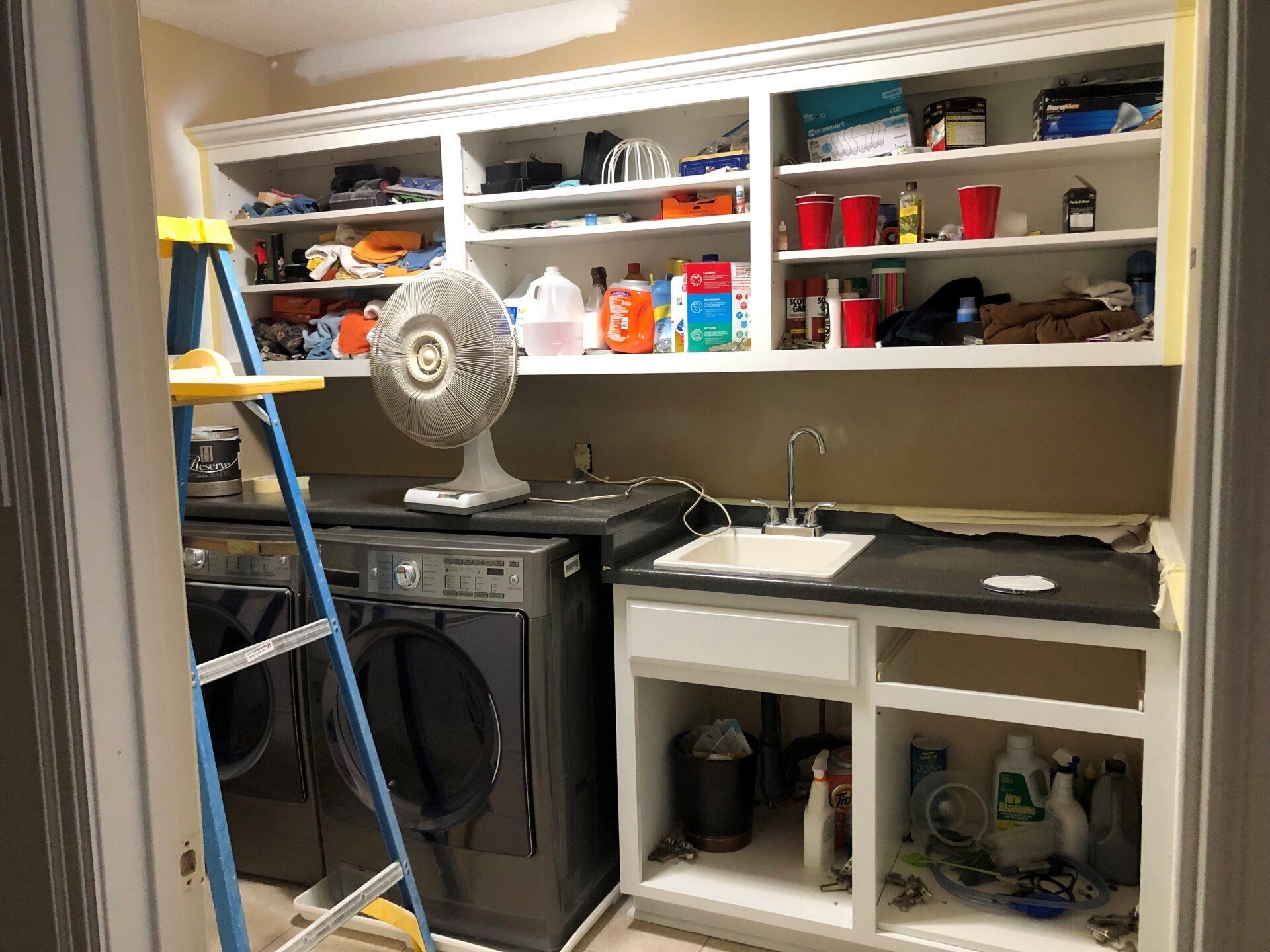 Cabinets on Storage Room — Lakeville, MN — T.K. Painting & Decorating, LLC