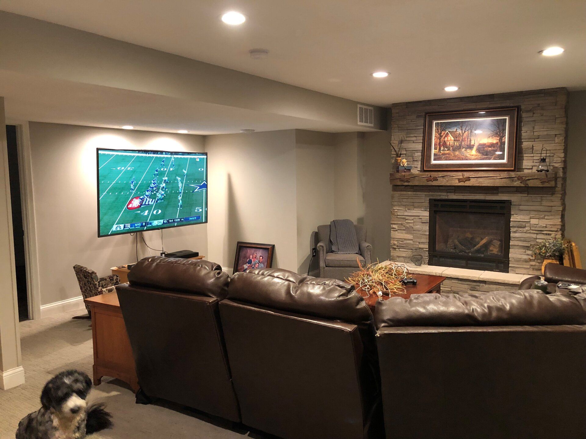 Living Room with Fireplace — Lakeville, MN — T.K. Painting & Decorating, LLC