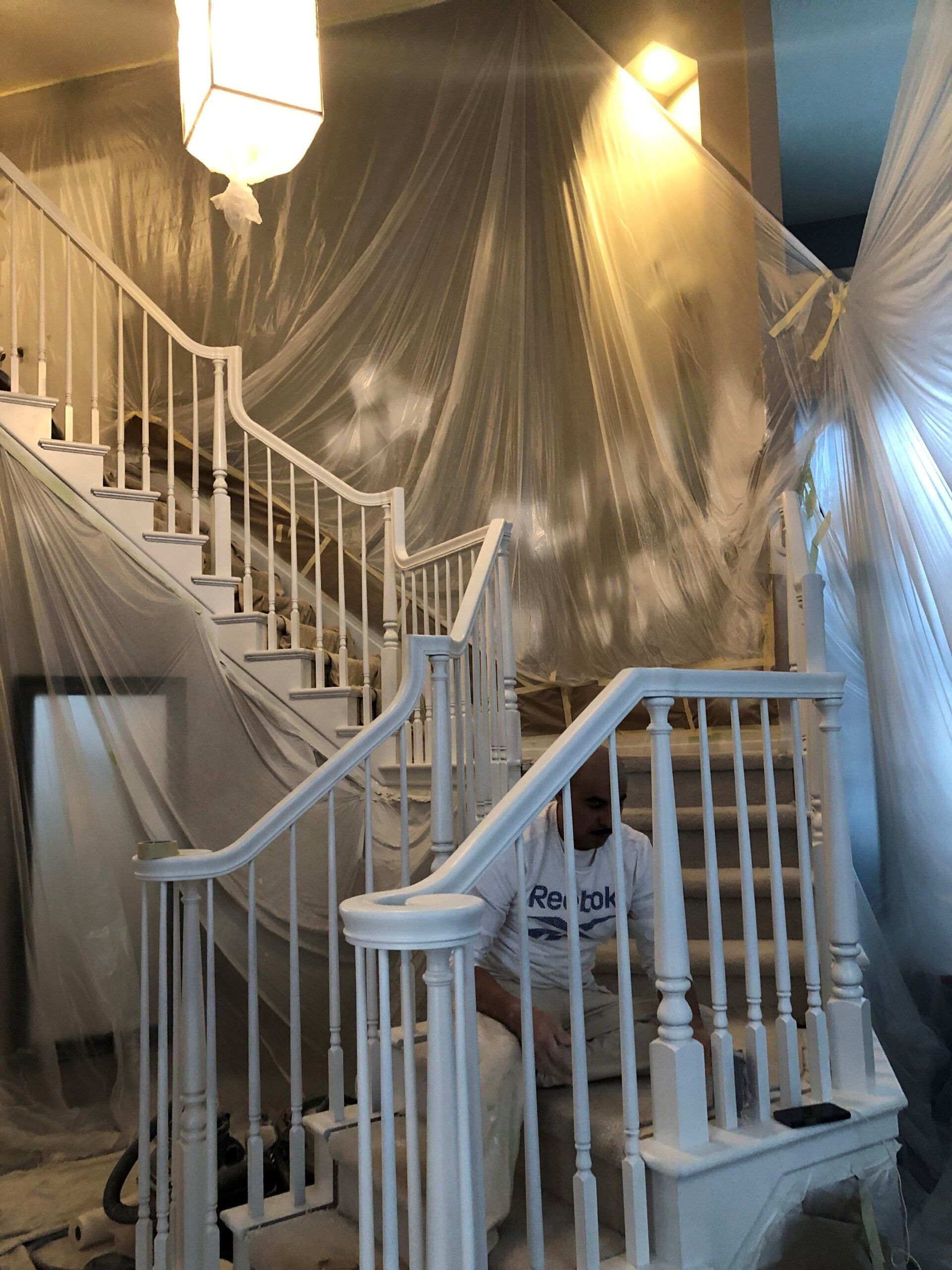 Painting the Railings of Stairs — Lakeville, MN — T.K. Painting & Decorating, LLC