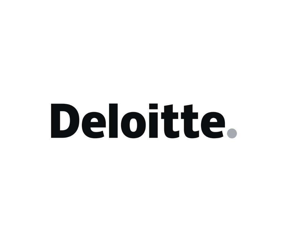 Deloitte logo with black text on a white background.