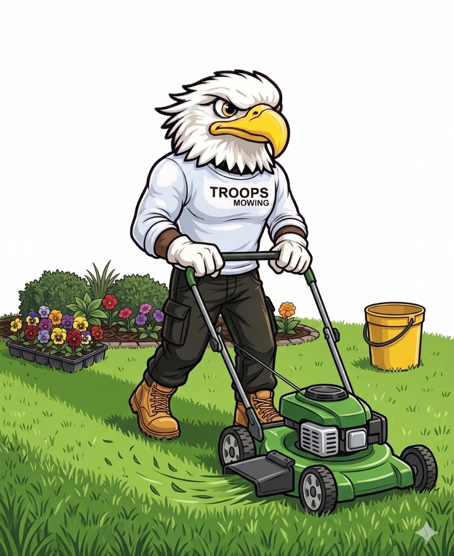 Mascot lawn mowing