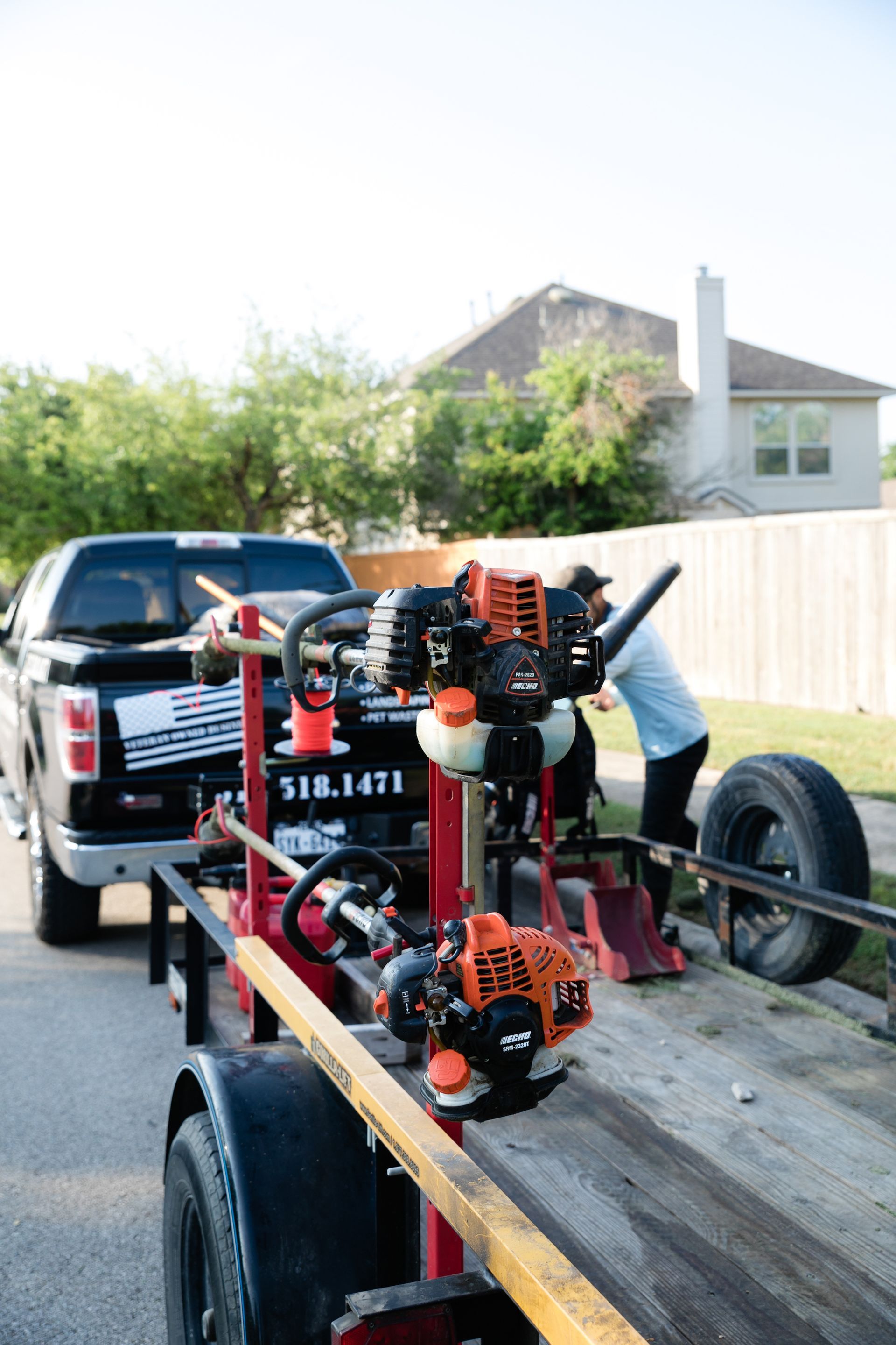 Troops Mowing Truck & Equipment