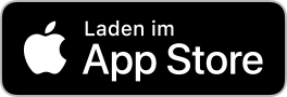 Ein schwarz-weißes Apple App Store-Logo auf weißem Hintergrund.