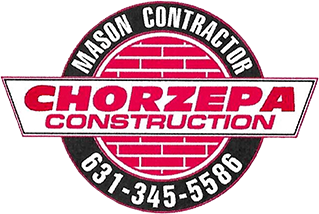 A logo for mason contractor chorzepa construction